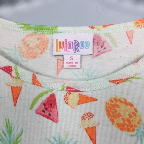 𝅺lularoe Summer Fruit Irma Oversized High Low Tunic - Picture 3 of 12